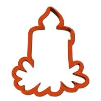 Свеча новогодняя. Форма для пряников. Формочка для печенья. (9 cm (3.54 in))