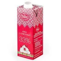 Крем сливочный 33% 1л. Молочный гостинец (Беларусь)