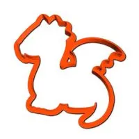 Дракон. Форма для пряников. Формочка для печенья. (9 cm (3,5 in))