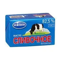 Масло сливочное ЭКОМИЛК 82,5% 330г.