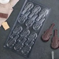 Форма для шоколада 33×16,2 см «Скрипка», 12 ячеек