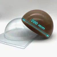 Форма пластиковая полусфера 200мм