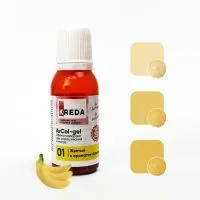 Arcol-gel 01 желтый с ароматом банана, арома-краситель пищевой 20мл