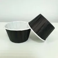 Форма бумажная "Маффин", 50х40 мм, 1 шт, с ламинацией (Черная)