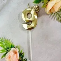 Свеча для торта, цифра 9 с короной (золото, 5,7 см)