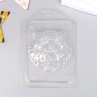 Пластиковая форма "Морда тигра брутал 2D" 7,6х7,8 см