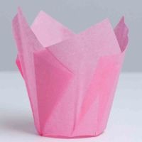 Форма бумажная "Тюльпан", розовый, 5 х 8 см   1шт.