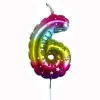 Свеча - цифра "6" Воздушный шарик 6 см