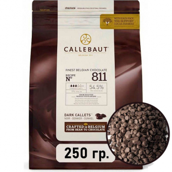 шоколад callebaut 250гр тёмный 811