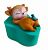 Силиконовый молд 3D "Спящий оленёнок с птичкой"