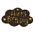 Табличка из глазури "Happy Bithday" коричневая
