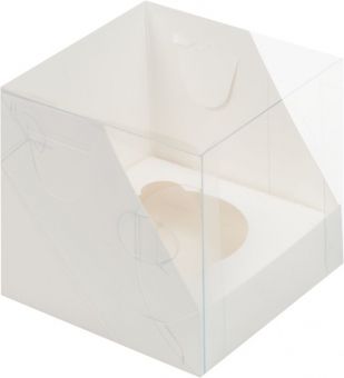 коробка для 1 капкейка 100х100х100 белая