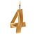 Свеча цифра "4" ЗОЛОТО 7см (c гранями)